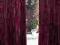 HomeSweetHome_  Komplet zasłon burgund plusz