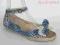 Balerinki Espadryle open toe blue A142 r. 38