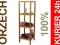 Regał drewniany z drewna 100% Orzech 112cm KURIER