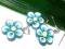 ŚLICZNE DŁUGIE  KOLCZYKI  I WISIOREK FIMO KWIATKI