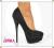 817 Matowe Platformy Glamour Look czarne 13cm/39