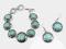 Komplet bransoletka i kolczykiTURKUS srebro tybet