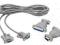 Kabel null modem 9 pin 3 m. + 2 adaptery DB25 RCA
