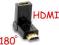 Adapter przejściówka HDMI - HDMI F-M kątowa łamana