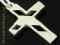 designerski srebrny męski wisiorek krzyż krzyżyk