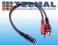 Adapter gniazdo jack 3,5- 2x wtyk RCA przewód OVE1