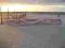 Parawan plażowy 12 m biało-granatowe pasy
