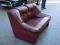 Fotel Kanapa 2+1 Skóra Skórzana Puck Red-Ice