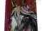 AMIGO Krawat ręcznie malowany z koniem c. brązowy