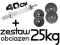 ZESTAW OBCIĄŻEŃ ŻELIWNYCH +GRYF 40cm HANTEL 27,8kg