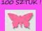 SCRAPKI ozdoby motyl 100 sztuk MALINOWY MOTYLEK
