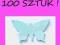 SCRAPKI ozdoby motyl 100 sztuk NIEBIESKI MOTYLEK