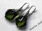 KOLCZYKI SWAROVSKI BAROQUE OLIVINE SREBRO 925,Krk