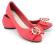 ROYAL_SHOP MODNE BALERINKI 20-142 2B83+4 RED R38