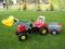 Wielki traktor Rolly Toys+łyżka,przyczepa,beczkowó