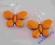 KOLCZYKI MOTYLE POMARAŃCZOWE howlit Kamień hit!!!