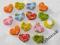 Kolorowe serduszka, serca samoprzylepne 6 szt.
