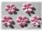 [m-craft] APLIKACJE KWIATKI NAGIETEK 5 szt róż