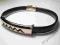 BRANSOLETKA czarna kauczuk stal kauczukowa HIT !