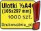 Ulotki 1/2 A4 - 105x297 mm - 1000 szt. dwustronne