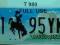 Wyoming : tablica rejestracyjna z USA