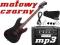 GITARA CZARNY MAT HSS +WZMAK MP3,USB +PILOT +KURS