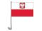 Flaga Polski na okno samochodowe Polska Euro 2012