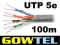 Przewód kabel skrętka UTP 5e 100m miedź jakość