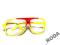 Okulary zerówki electro new- żółte