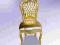 Krzesło w kolorze złotym .