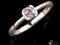 Pierścionek zaręczynowy diament białe złoto 585