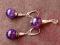 SREBRO 925 KOLCZYKI  WISIOR ametyst KOMPLET Piękny