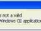 odblokowanie is not a valid Windows CE application