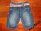 Next spodnie jeansowe z paskiem 3-6 mcy 62 68