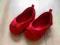 H&M balerinki czerwone, atłasowe 12 -18 m-ce