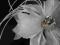 stroik.kwiat, kryształ Swarovskiego, czarna woalka