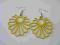 Lekkie kolczyki drewniane żółte kwiatki