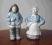 Dwie figurki porcelanowe - rybak z kobietą b ładne