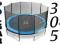 TRAMPOLINA 305 cm POLGAR trampoliny siatka batut