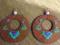 Kolczyki etno, folk, hippie, filc, haft, handmade