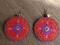 Kolczyki etno, folk, hippie, filc, haft, handmade
