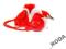 Słuchawki- uśmiechnięta buźka- czerwone