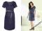 K99* ŚWIETNA SUKIENKA CIĄŻOWA NIEBIESKA R. 32/34