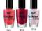 Zestaw 3 Lakierów do paznokci Bell Fashion Color