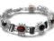 Bransoletka srebrna z naturalnymi granatami R0012