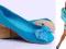 WIOSNA BUTY BALERINKI KOKARDA FZ382 BLUE EKO 38