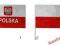 FLAGA SAMOCHODOWA POLSKA-DWA WZORY-CENA ZA 2 FLAGI