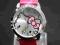 ZEGAREK NA RĘKĘ HELLO KITTY METAL SKÓRA RÓŻOWY