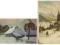 stare pocztówki PEJZAŻ ZIMOWY lata 50 - 2 szt