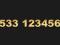 ZŁOTY NUMER________ 533  123456 _______FIRMA FV23%